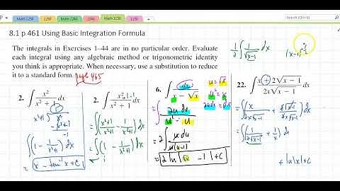 Math 1150 Section 8.1 Using Basic Integration Formula