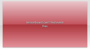 tensorboard can
