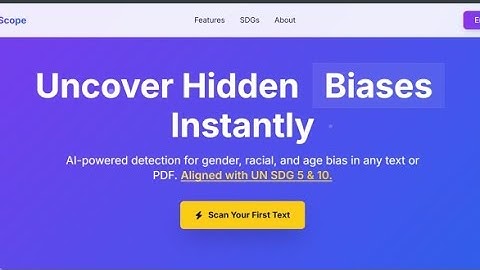 BiasScope Demo Video | AI-POWERED BIAS DETECTION TOOL