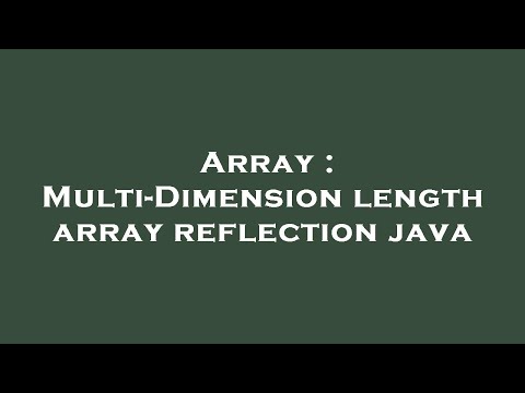 Array : Multi-Dimension