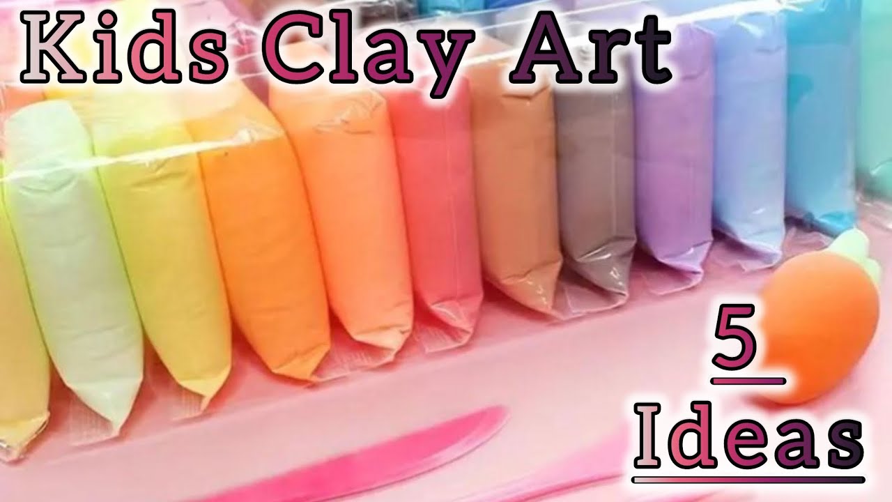 5 идей | Детское глиняное искусство | Как создать красивое глиняное произведение | Глиняное искус...