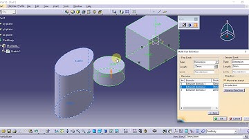 Catia Tutorial in Tamil 37 : Multi Pad | Sketch Based Features | Part