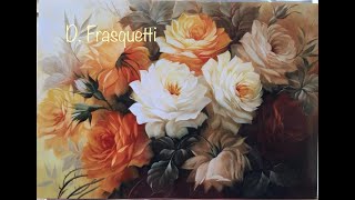 Pinturas em Tela Flores com o Artista Douglas Frasquetti Brasil.Canvas paintings Flowers Brazil.