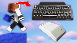 Minecraft Bedwars With the Oldest Keyboard and Mouse