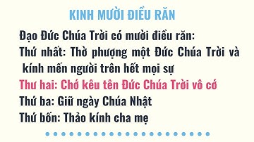Kinh Mười Điều Răn - 10 ĐIỀU RĂN l Các Kinh Của Công Giáo Đọc Thường Ngày