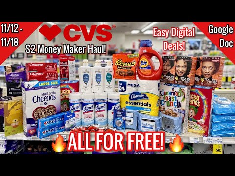 CVS Free & Cheap Coupon Deals & Haul |11/12 – 11/18| Easy Digital Money Makers! |Learn CVS Couponing