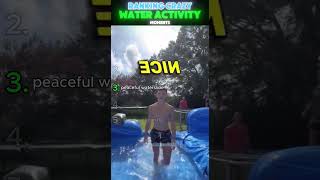 Ranking Crazy Water Activity Moments 🤣😨 #shorts #funny #waterslide