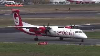 Really slow and short landing of an Air Berlin Dash 8 Q400