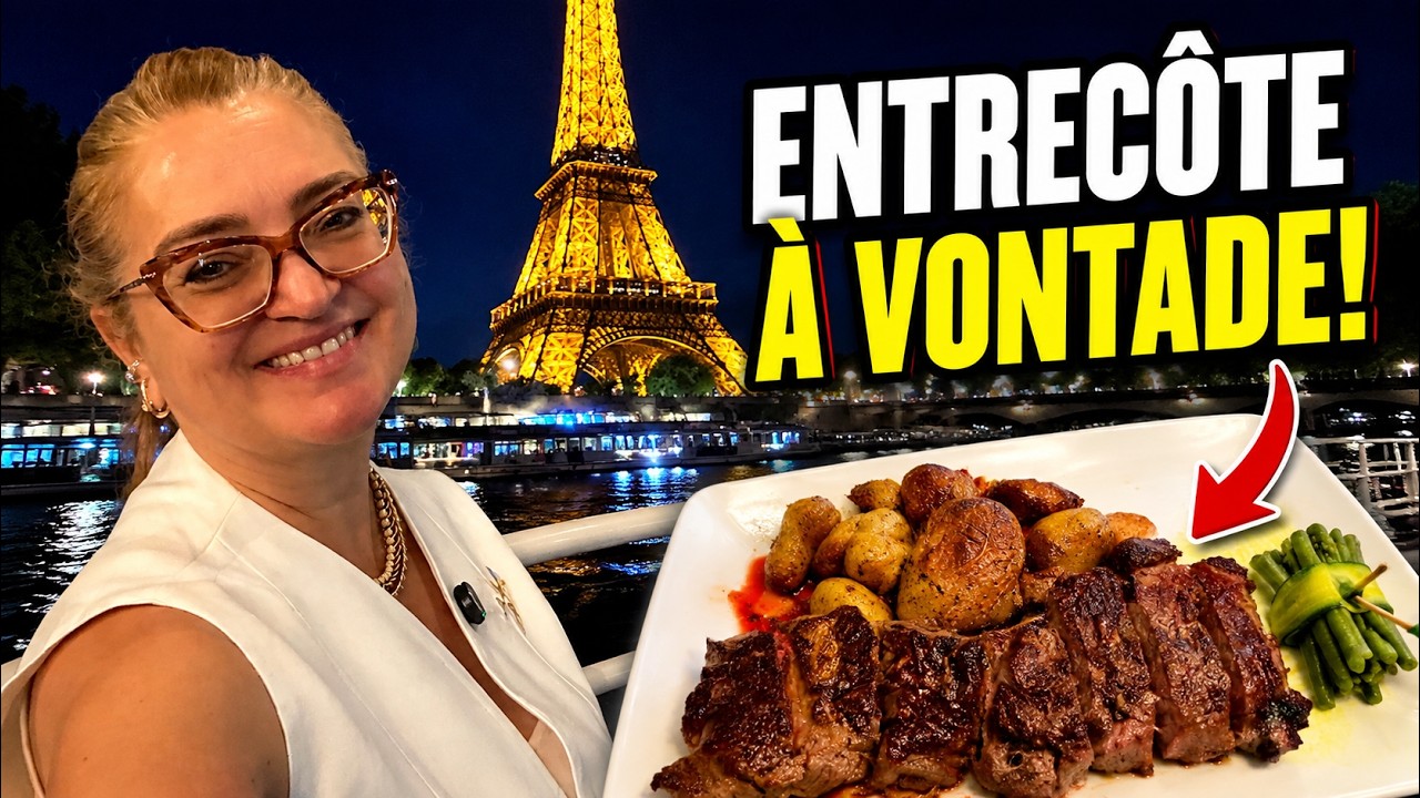 Miniatura do vídeo: Jantar no Rio Sena em Paris: entrecôte à vontade