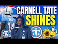 Tennessee Titans OTAs: Cam Ward GLOWS about his new weapon Carnell Tate
