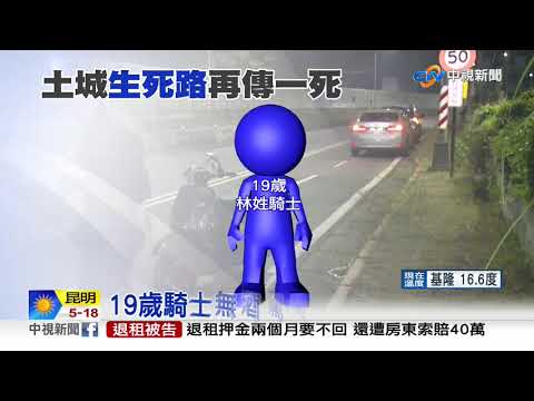 撞"燈桿"車滑50米 19歲騎士頭部重創亡│中視新聞 20200114