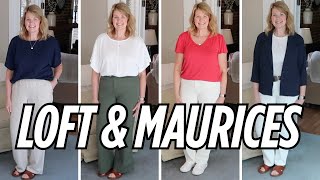 Loft & Maurices Haul for Women Over 50: Linen Pants, Great Tees & More!