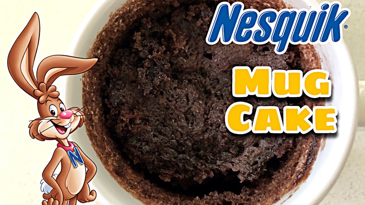 Pastel En Taza SIN Huevo NESQUIK 😃 Receta En Microondas 😃 Mug Cake Receta Rápida - YouTube