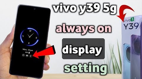 Vivo y39 always on display setting|| vivo y39 5g always display on setting kaise kare