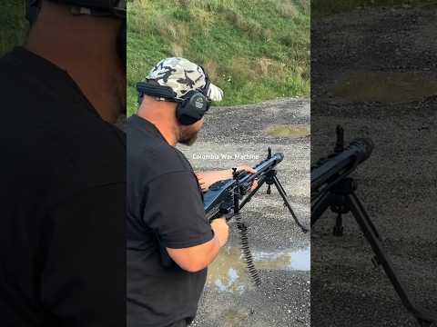 Hip firing a MG 42.      Columbia War Machine