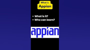 What is Appian? software course Details #Appian #LowCode #BPM #BusinessAutomation #AppianJobs