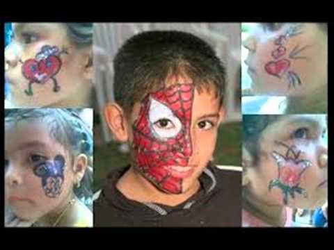 Cara de spiderman pintada - Imagui