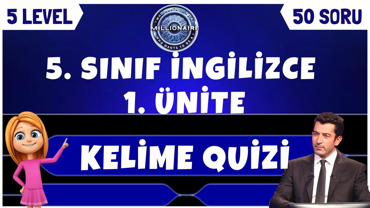 5. Sınıf İngilizce 1. Ünite Kelime Quizi