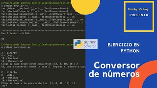 Number converter in Python - Binary, octal, decimal and hexadecimal Profile