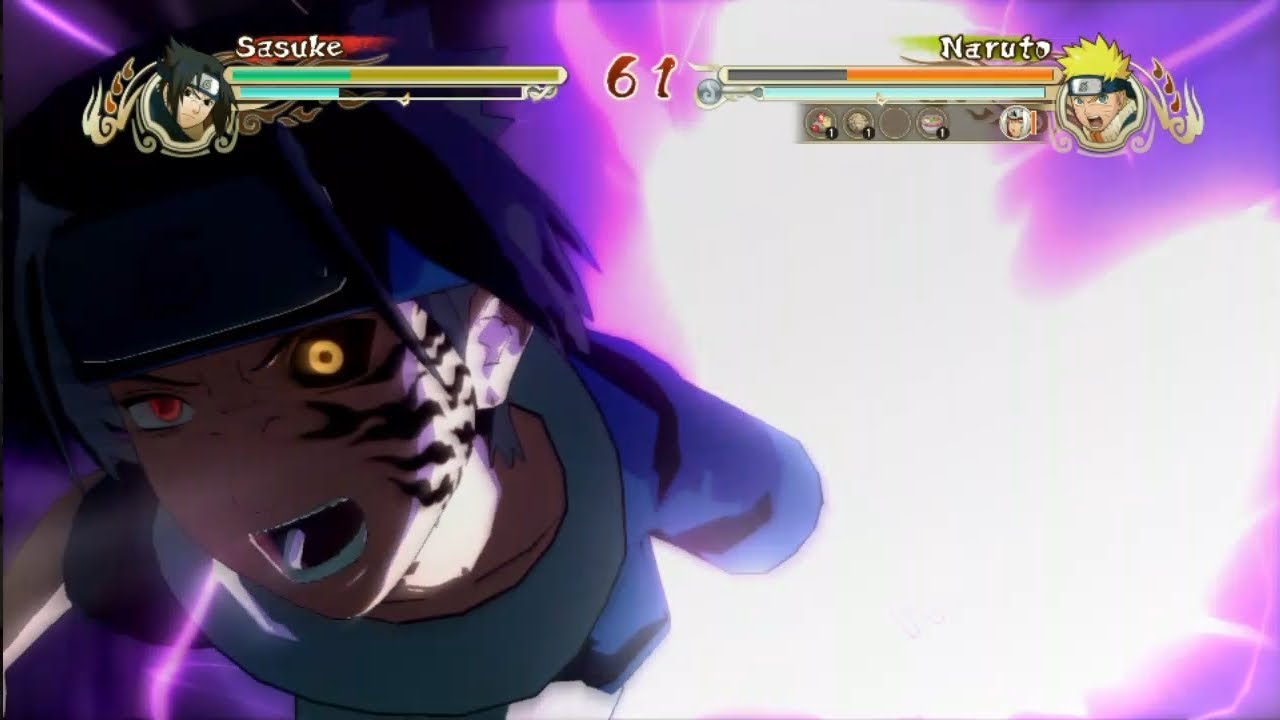 Naruto ultimate ninja strom versi mobile Sasuke vs Naruto