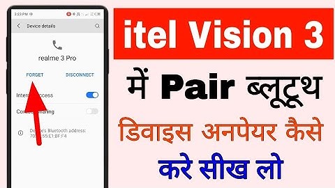 itel vision 3 me pair Bluetooth device unpair kaise kiya jata hai।itel vision 3 unpair blutooth