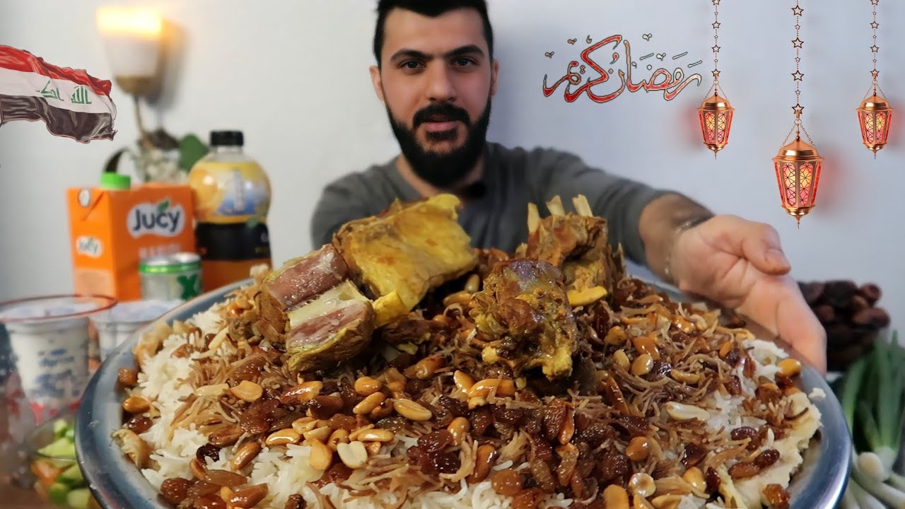 اطيب دليمية عراقية تشريب لحم اصفر فطور رمضان - Iraqi food