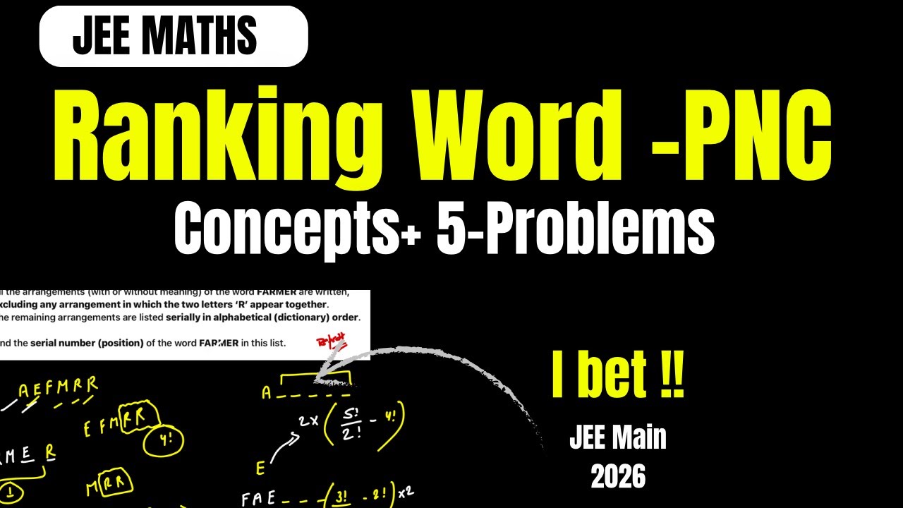 +4 Marks| You Can't Solve - Ranking Problem-PNC |Most Imp | Main 2026