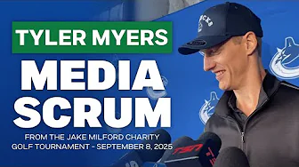 Canucks: Tyler Myers talks about his role as a mentor for the Canucks young defencemen