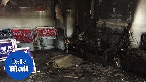 Republican field office in North Carolina firebombed - Daily Mail