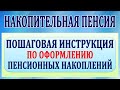 Накопительная пенсия - пошаговая инструкция по оформлению пенсионных накоплений.