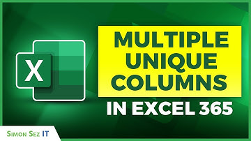How to Extract Multiple Unique Columns in Excel 365