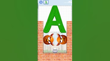 Draw to Smash Letter A #shorts #drawtosmash #gamingshorts #satisfying #asmrvideo #funny #alphabet