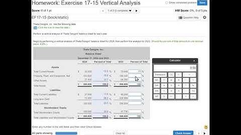 Exercise 17-15 Vertical Analysis, 13th Edition