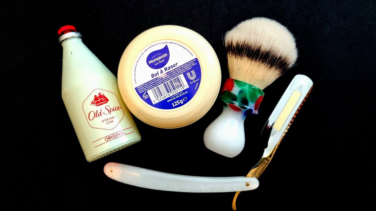 Monsavon au lait Bol a Raser Shaving Soap. Bismark 6/8 Hollow Straight Razor.