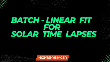 Linear Fit -Solar Timelapse