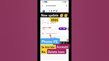 how to delete bank from phonepe new update | phonepe se bank account delete kaise kare #shorts