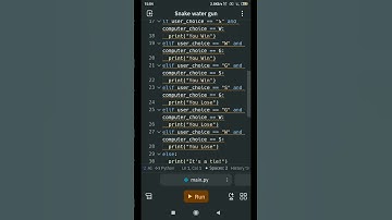 Snake water gun game Tutorial in Python #shortsviral #shorts