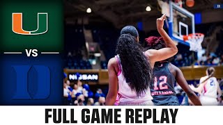 Miami vs. Duke Full Game Replay | 2022-23 ACC Women’s Basketball