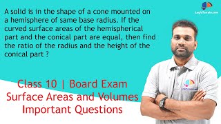 CBSE Class 10 Mathematics [Surface Areas and Volumes] Chapter 13 NCERT Solutions