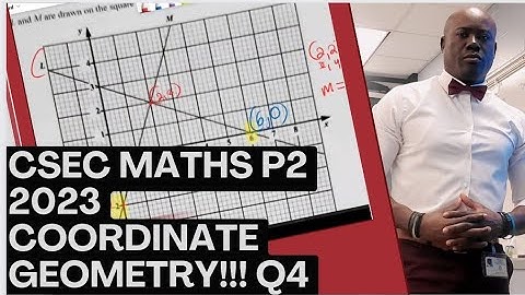Csec January Maths P2 2023 Q4 Coordinate Geometry #dellymathsconcepts #cxcmaths #gcse