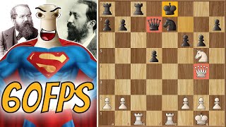 Bravest Rook in Chess History  Steinitz's Immortal (Battle of Hastings) || Remake 60fps