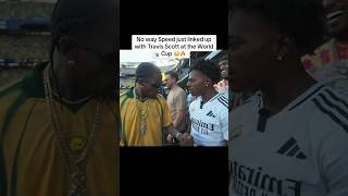 SPEED PRESSES TRAVIS SCOTT AT THE WORLD CUP 😳 | Subscribe on Youtube: ‪@IShowSpeed