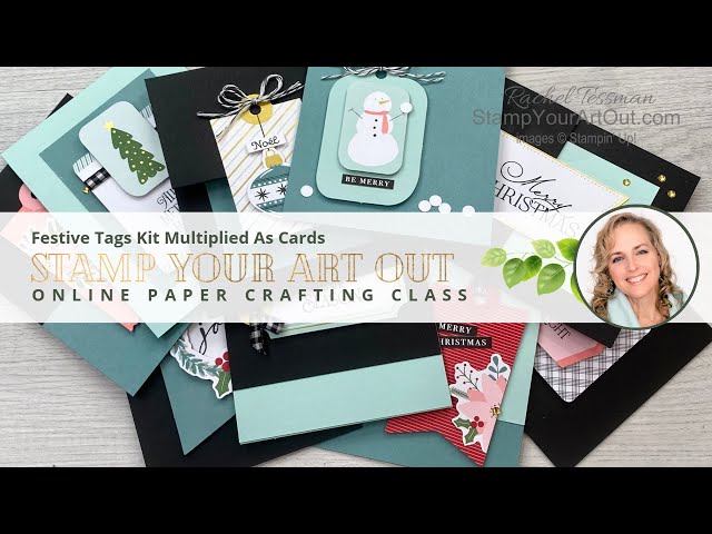Card Making Kit - makes 4 Cards with envelopes - Designer Tags - Stampin'  Up!