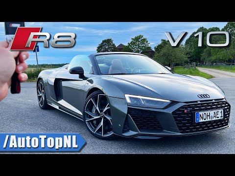 2021 AUDI R8 V10 Spyder REVIEW on AUTOBAHN [NO SPEED LIMIT] by AutoTopNL