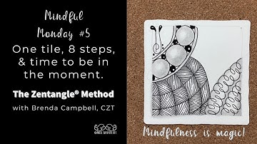 Mindful Monday #5: Easy, Beginner tiles created using the Zentangle® Method of drawing.