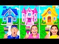 ワンカラーハウスチャレンジ | 面白いシチュエーション そして失敗する TeamTeen Challenge