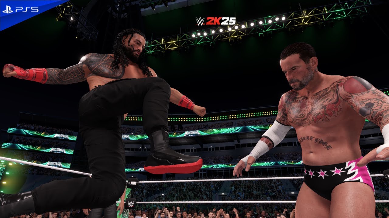 WWE 2K25: CM Punk vs Roman Reigns World Heavyweight Title at WrestleMania || Anto Ryan Tamil Gaming