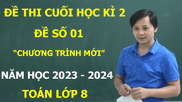 TOÁN 8 - ĐỀ 1 - ĐỀ THI CUỐI HỌC KÌ 2 TOÁN 8 NĂM 2023-2024. ÔN TẬP HỌC KÌ 2 SÁCH KẾT NỐI TRI THỨC