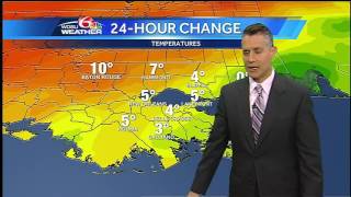 Monday evening: staying mild and dry