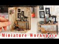 Miniature Workspace // DIY Dollhouse Roombox
